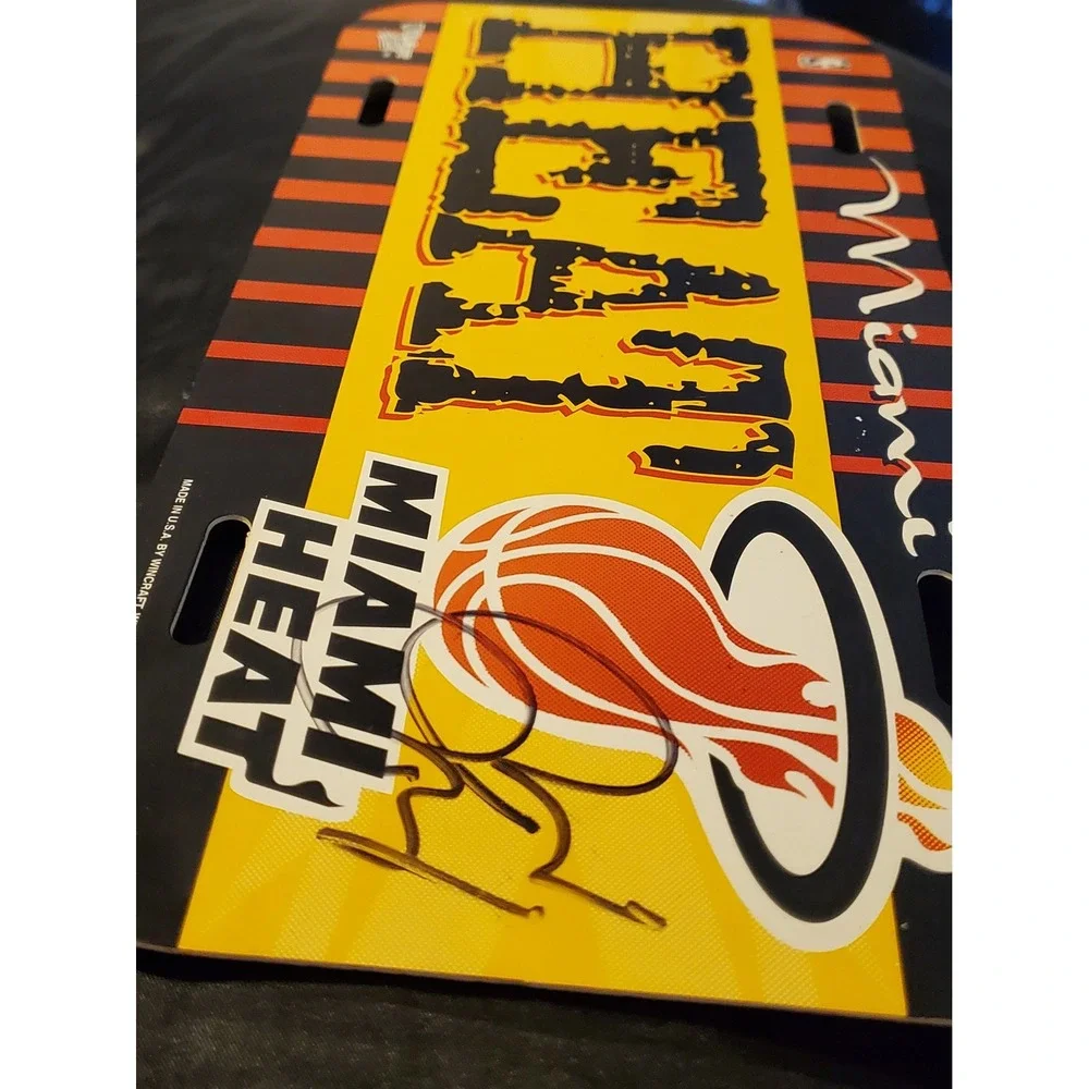 Pat Riley Autographed/Signed Miami Heat License Plate Vintage 90's NBA Rare 1/1